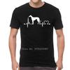 Greyhound Heartbeat T Shirts Men Cotton Tshirt Funny Love Dog Pet Tee Tops Streetwear Harajuku Tshirt Gift