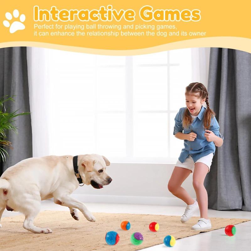 Soft TPR Dogs Interactive Training Toys for Small Large Dog Teeth Cleaning Bite-resistance Squeak Pets Ball Toy Supplies