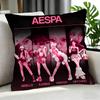 Kpop Style - Aespa Cushion Cover Cushion Cover Set 4Pcs 50X50 45X45 40X40 Pillowcase Decorative Sofa Home Decor