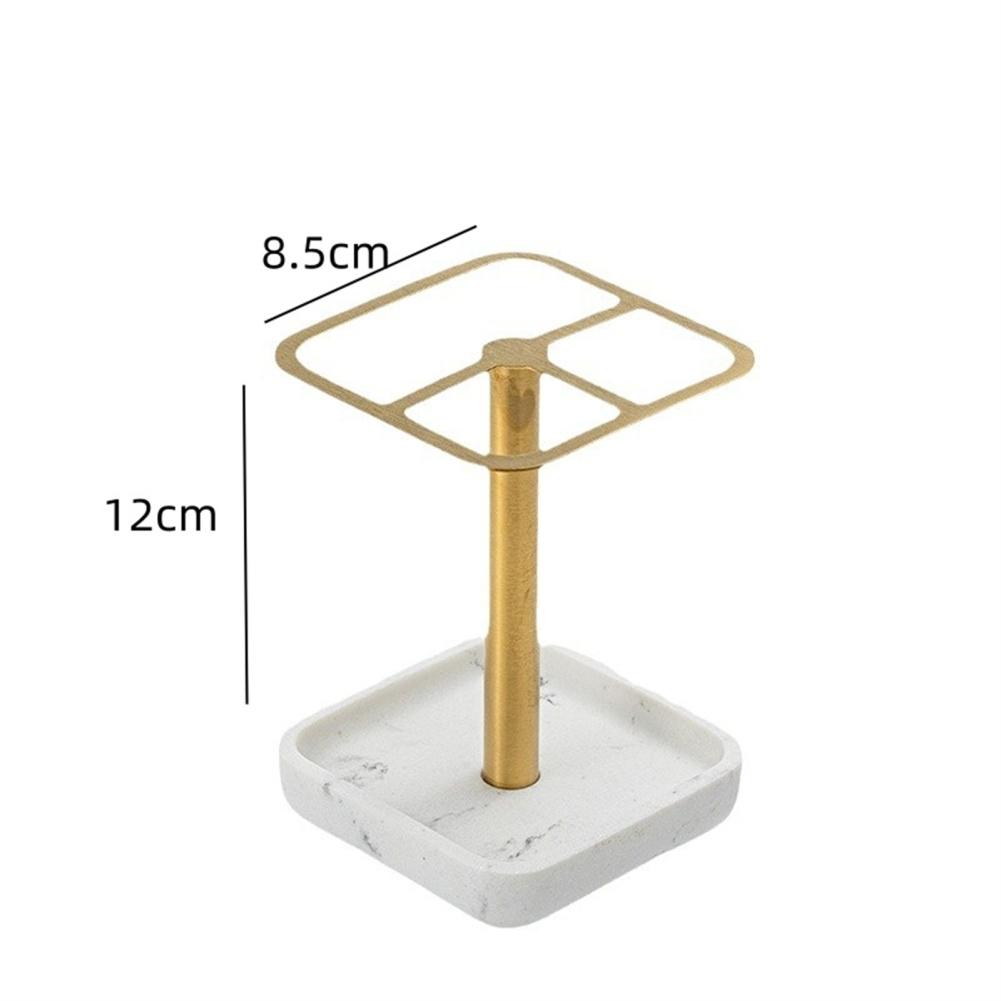 Toothbrush Holder, Stainless Steel Toothbrush Holder With Storage Space, Resin Base, Rust Bathroom Accessories Organizer Brush