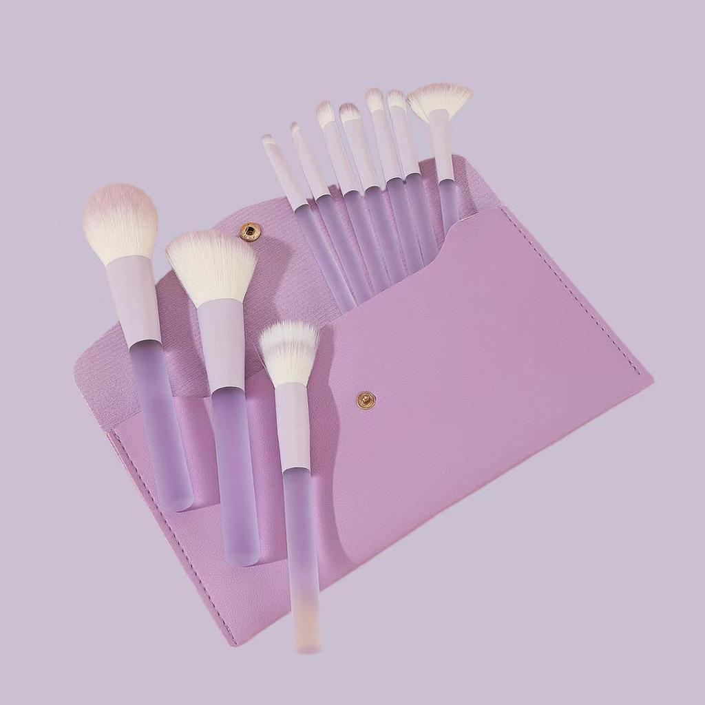 10-teiliges Candy Make-up Pinselset: Puder-, Rouge-, Lidschattenpinsel