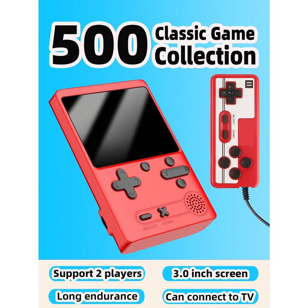 M6 Handheld Spielkonsole Einzel Doppel Kinder 500 Spiele Retro Klassische Nostalgische Mini Handheld Geschenk