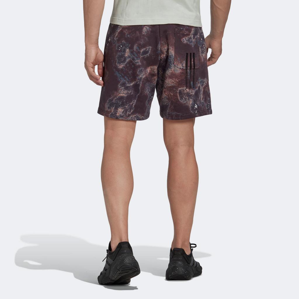 Adidas X Parley Loose Splatter Print Sports Shorts Men Bottoms Khaki HK4513