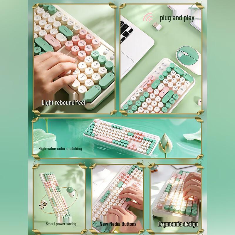 SooPii BK23P Multi-System Wireless Keyboard and Mouse Combo