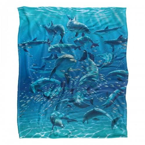 Royce McClure Silky Dolphin Waves Supersoft Blanket