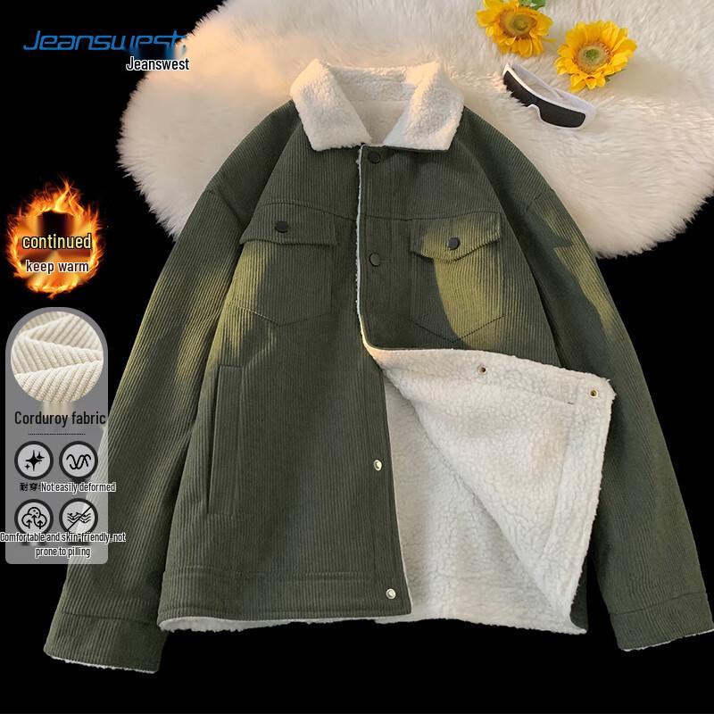 

JEANSWEST Мужская вельветовая зимняя куртка с подкладкой 3XL