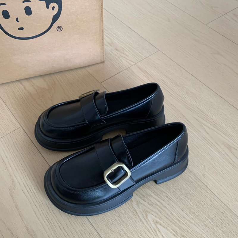 Platform British style loafers women's 2025 spring and autumn new Mary Jane one-pedal small leather shoes jk uniform single shoes