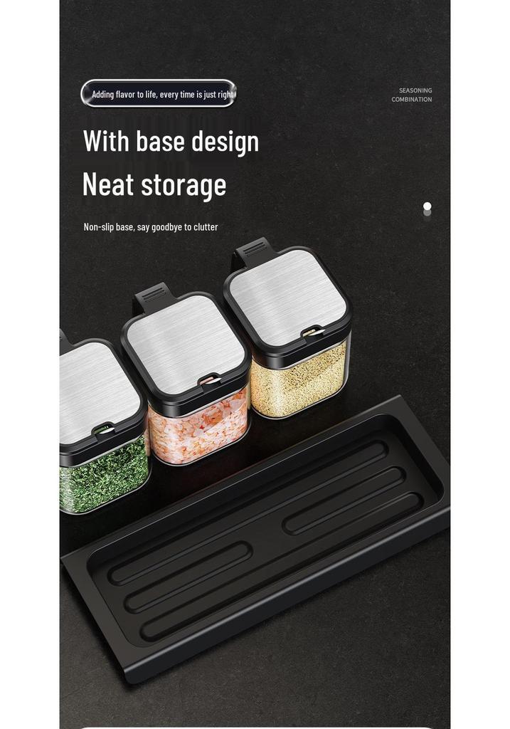 Kitchen Spice Jar Set: Storage Containers for Salt, MSG, and Seasonings