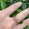 Fashion  Rose Gold Ring For Women  New Turkey Jewelry White Natural Zircon Engagement Ring Party Accessories