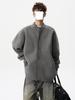 Men's Grid Patchwork Knit Cardigan - Autumn Casual Loose-Fit Sweater, Trendy and Versatile Jacket.