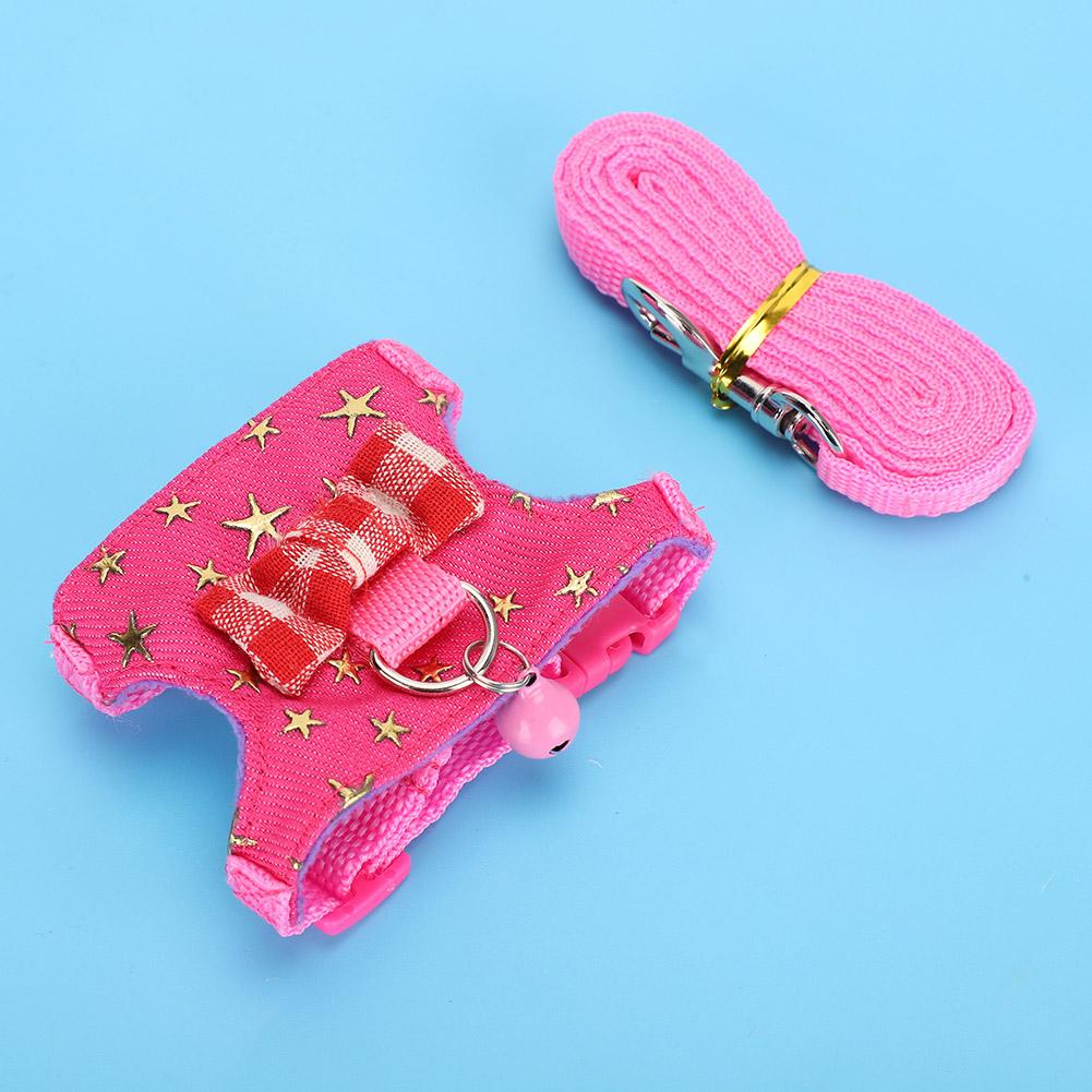 Small Animal Walking Harness Vest Leash Set Outdoor Chest Strap for Ferret Chinchilla Squirrel Pet Supplies