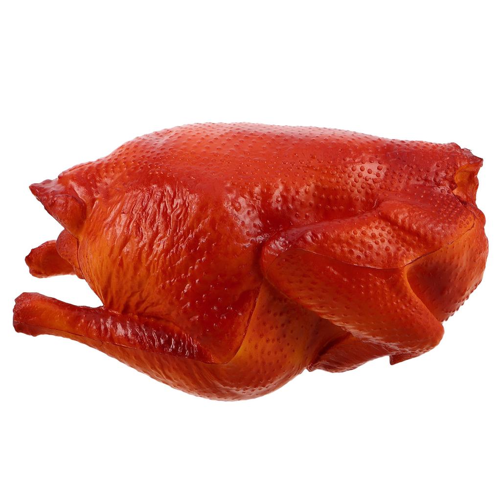 Tacchino Cotto Artificiale Realistico Pollo Arrosto Prop di Simulazione Cibo Finto Espositore Decorazione Cucina del Ringraziamento