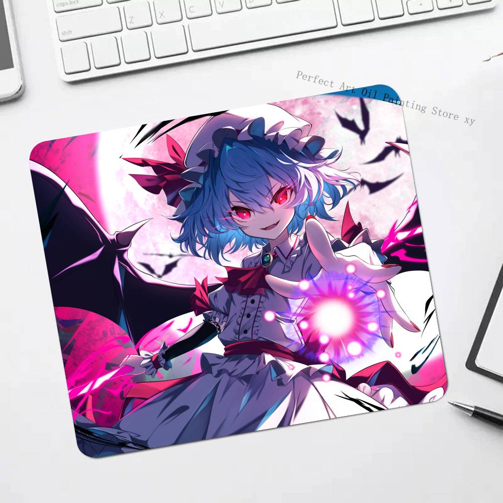 Anime Touhou Project Remilia Scarlet Mousepad Small LockEdge Mouse Pad For Gamers Computer Desk Pad Rectangular Anti-slip Rubber