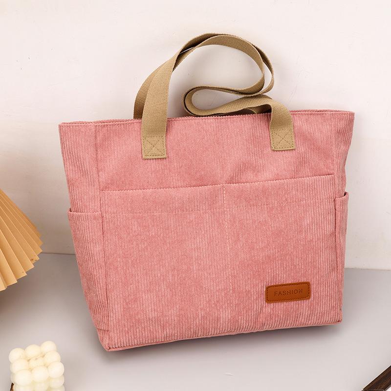 

Corduroy tote bag women s Japanese versatile commuter shoulder bag large capacity student class tote bag armpit bag