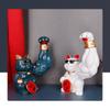 Creative Lucky Cat Decorative Ornaments Muscle Cat Animal Statue Resin Table Small Ornaments Living Room Home Decoration Modern