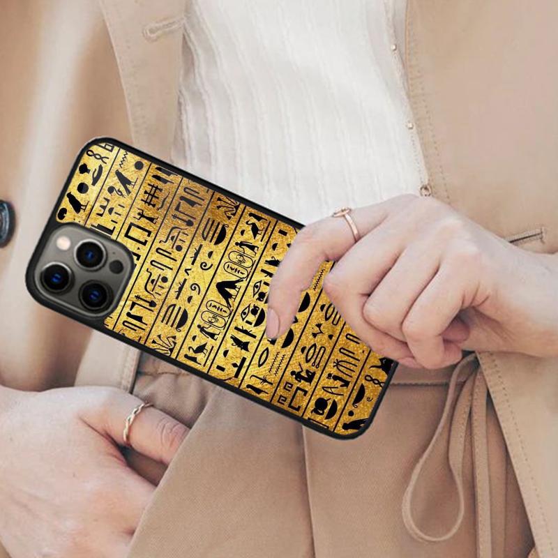 

Egyptian Hieroglyphics Magnetic Phone Case For APPLE iPhone 17 Air 16 14 13 12 Pro Max 15 Plus Wireless Charge MagSafe Cover iPhone 14