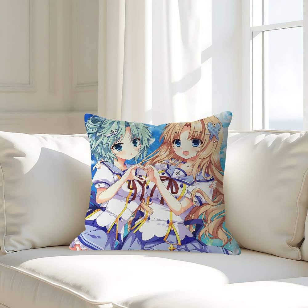 Anime S-Sommar Fickor Kuddfodral Avtagbart Tvättbart Kuddfodral – Hela Säsongen Mjukt Linne