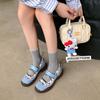 Versatile models are not tired of feet~ 6cm height increase casual Mary Jane shoes women's 25 trendy thick-soled sweet and cool one-word single shoes