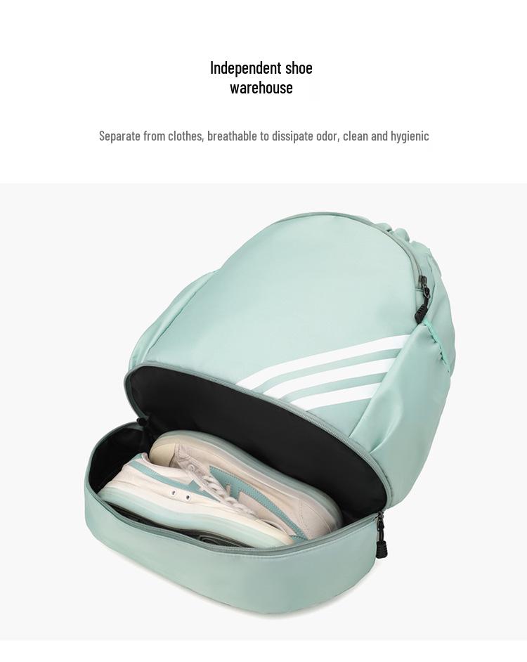 Women's Large Capacity Sports Drawstring Backpack with Shoe Compartment - Ideal for Basketball, Football, and Gym Use