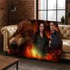 Twilight Saga Edward Bella Flannel Blanket Soft Warm Blanket Throw Blanket for Bedroom Living Room Bed Travel Picnic Gift Kid