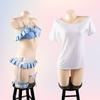 [Milky Time] Hololive Usada Pekora Cosplay VTuber Check Swimsuit New Costume (M)