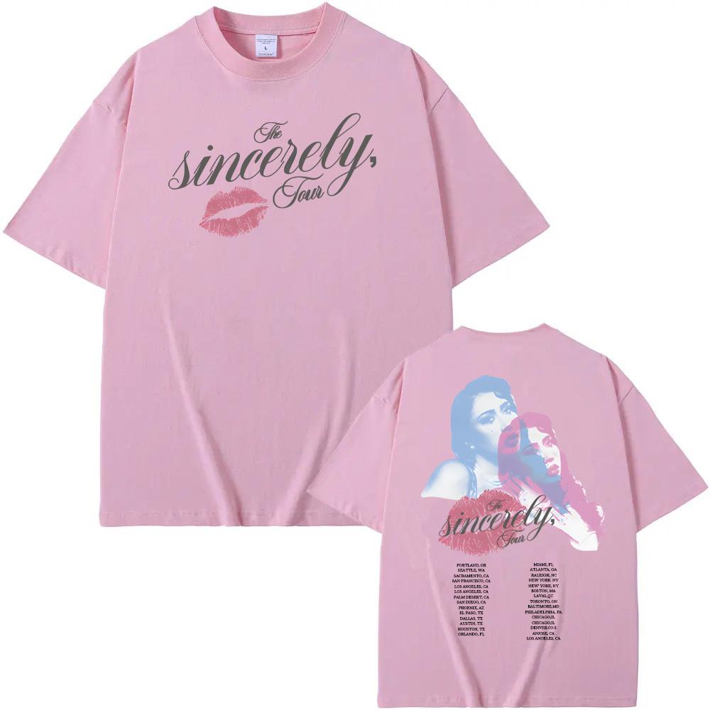 Tricou cu gât rotund Sincerely Tour 2025 Nou Topuri Kali Uchis Vară Hip Hop 100% Bumbac Tricou Calitate Înaltă Retro Gât Rotund Tricou