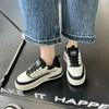 Autumn New Thick Bottom Sneaker Women's Color Matching Simple Height Increasing Skinny Women's Shoes Casual Sports White Shoes
