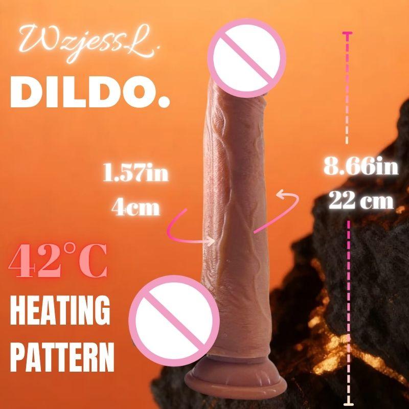 Realistic Thrusting Dildo Vibrator Sex Toys for Women Rotating Anal Dildo Heating Giant Dildo 5 Telescopic & 7 Vibration Modes