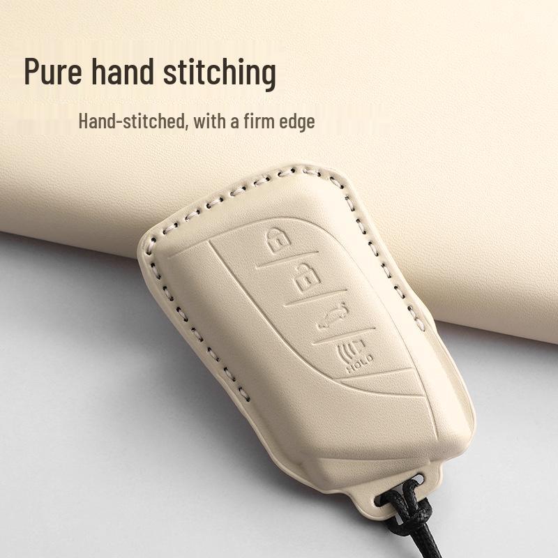 Compatible Lexus Key Cover - Light Beige for ES200, ES300h, RX300, RX350h, NX260, and 570 Models