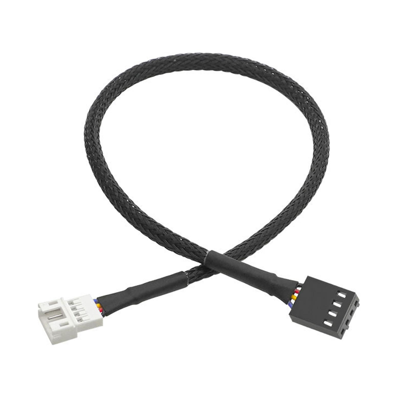 

4-контактный черный кабель для вентилятора материнской платы Y-разветвитель Кабель для PWM-вентилятора Линия Кабель-адаптер для питания вентилятора компьютера 1