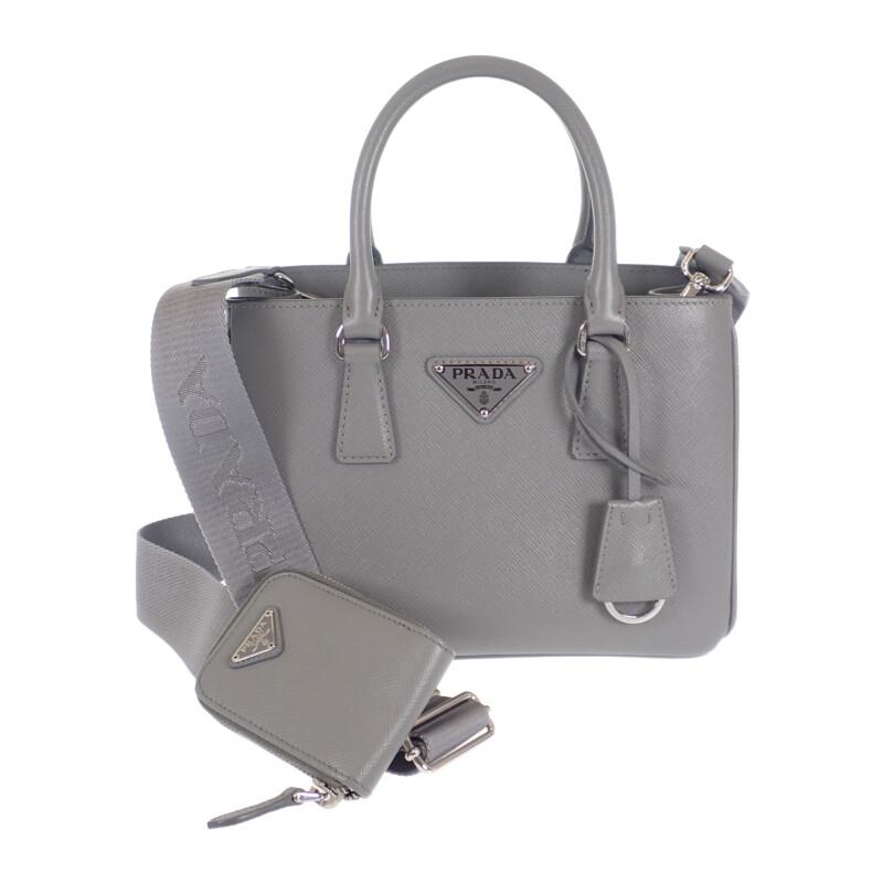 Prada 1BA296_NZV_F0480 geantă 2 în 1 gri Safiano Femei