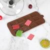 12-Cavity Chocolate Silicone Mold - Even Fondant DIY Chocolate Bar Mold, Cake Decoration Tool, Kitchen Baking Accessory