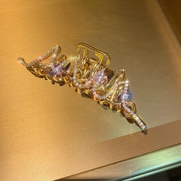 Modne kryształowe metalowe spinki do włosów dla kobiet Bath Crab Hairgrip Spinki do włosów Spinki do włosów Akcesoria do włosów Spinki do włosów Nakrycia głowy