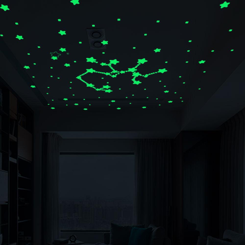 1Set 3D Bubble Stars Moon Dots Self-adhesive Luminous Wall Sticker Kids Bedroom DIY Decal Glow In Dark Fluorescent Decoration