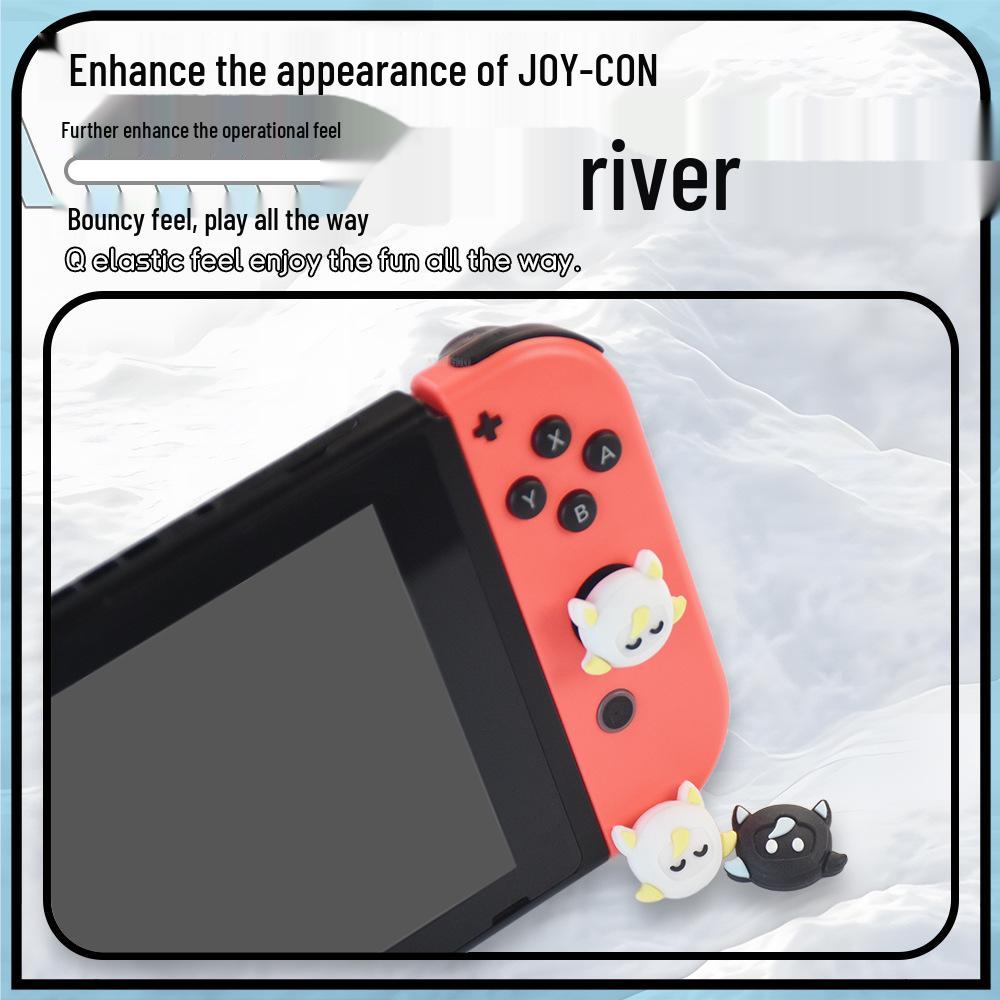 Compatible Switch Controller Black & White Sheep Silicone Joystick Caps – Non-slip, Protective, Colorful.