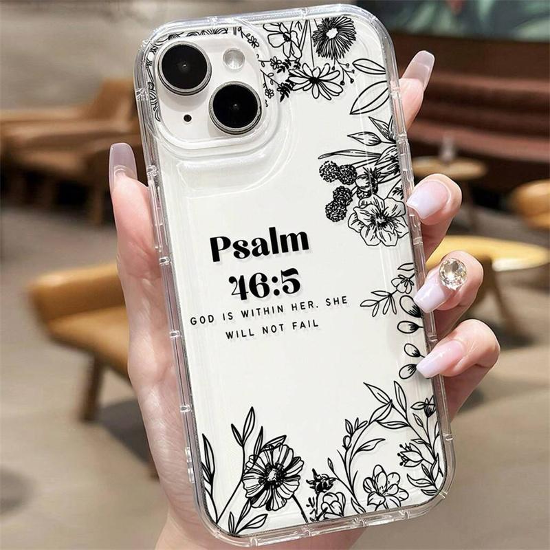 English Flower Pattern Shock-Absorbing Phone Case for Samsung Galaxy S24 S23 S22 Ultra Plus 5G S21 FE A15 A35 A55 A14 A54 Cover