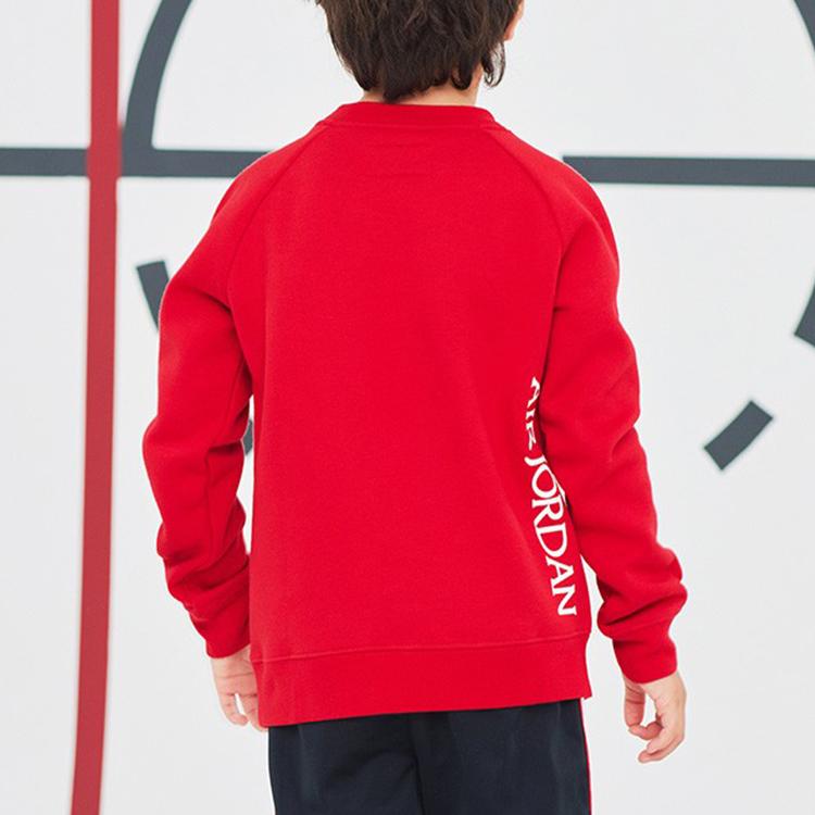 Jordan Fleece Lined Logo Pullover Sweatshirt Kids tops Jester-Red JD2032212GS-002