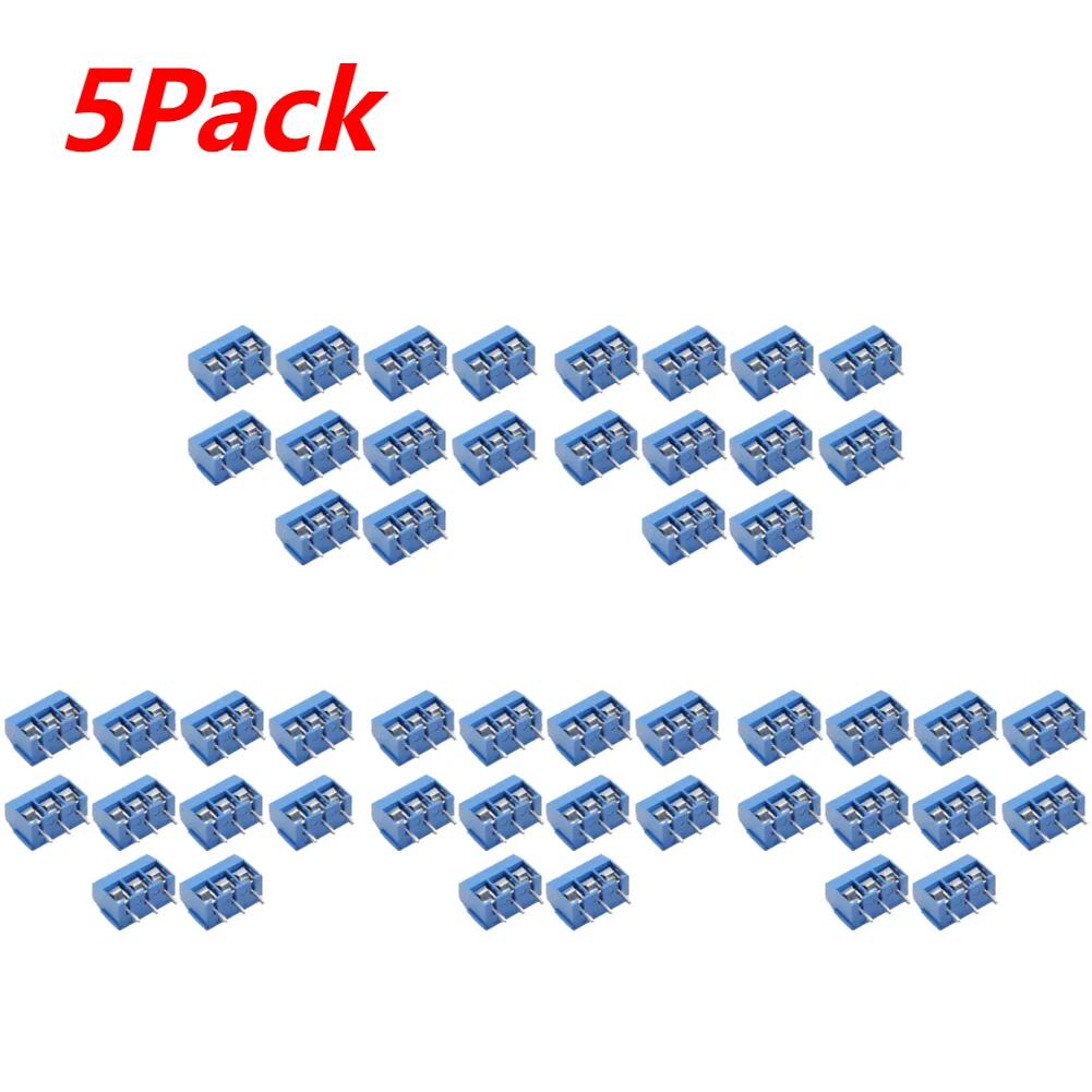 10-100PCS KF301 2P/3P PCB Terminal Block Connector Blue Green PCB Screw Terminal Block Connector Assortment Kit for Arduino