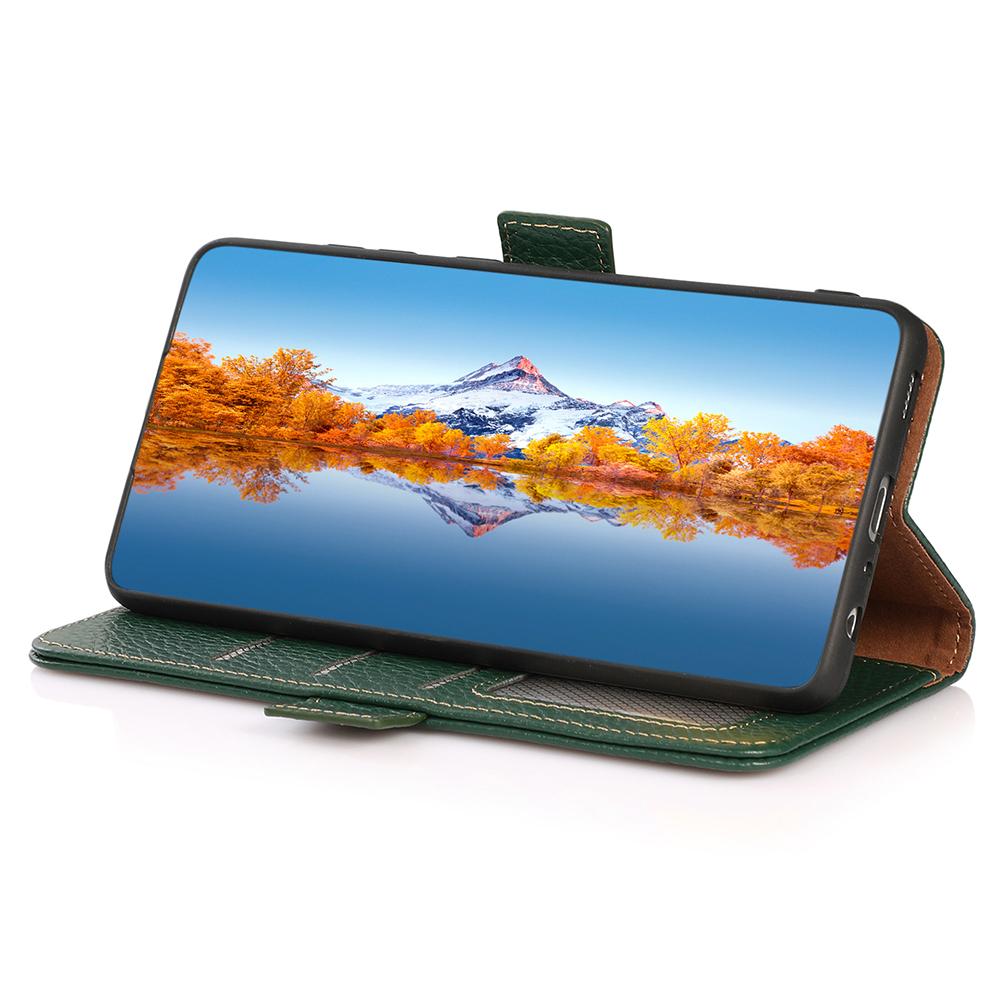 KHAZNEH for Honor X6c 4G Phone Case Genuine Cow Leather Cover RFID Blocking