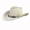 Leaf Rivet Belt Western Cowboy Hat Women's Spring and Summer Outdoor Travel Sunscreen Shade Mountaineering Men's and Women's Top Hats