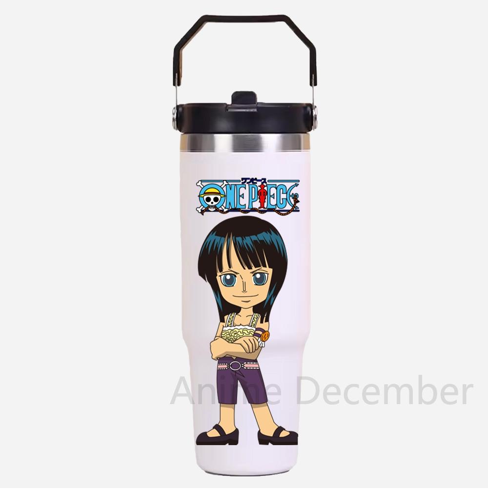 30oz Anime Americká Jednoduchá Jednobarevná Nerezová Termoska Přenosný Hrnček na Vodu do Auta Termoizolační Studený Ledový Hrnček