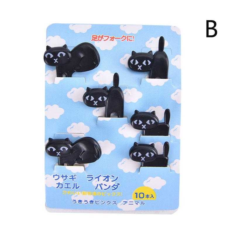 Fruktgaffel Mini tegneserie Barn Mat Fruktplukk Tannpirker Festdekor Tilfeldig farge