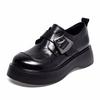 Platform shoes women's spring new square buckle one pedal deep mouth single shoes muffin and big head shoes