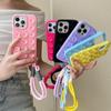 Suction Cup Phone Case for iPhone 11 12 13 14 15 iPhone 11 12 13 14 15 Pro 12 13 14 15 Pro Max Lanyard Silicone Protective Phone Shell