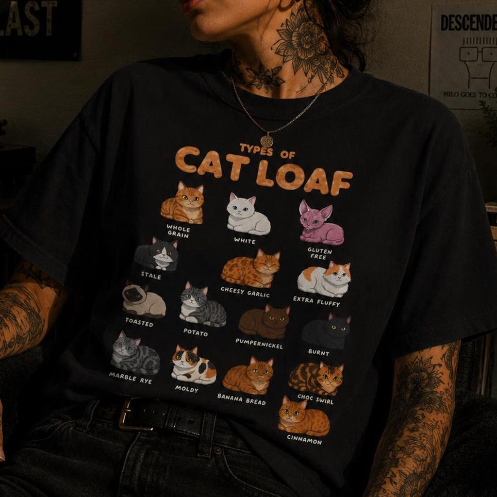Types Of Cat Loaf Shirt, Funny Cat Loaf Chart Tee, Cat Lover Gift, Cat Mom Shirt