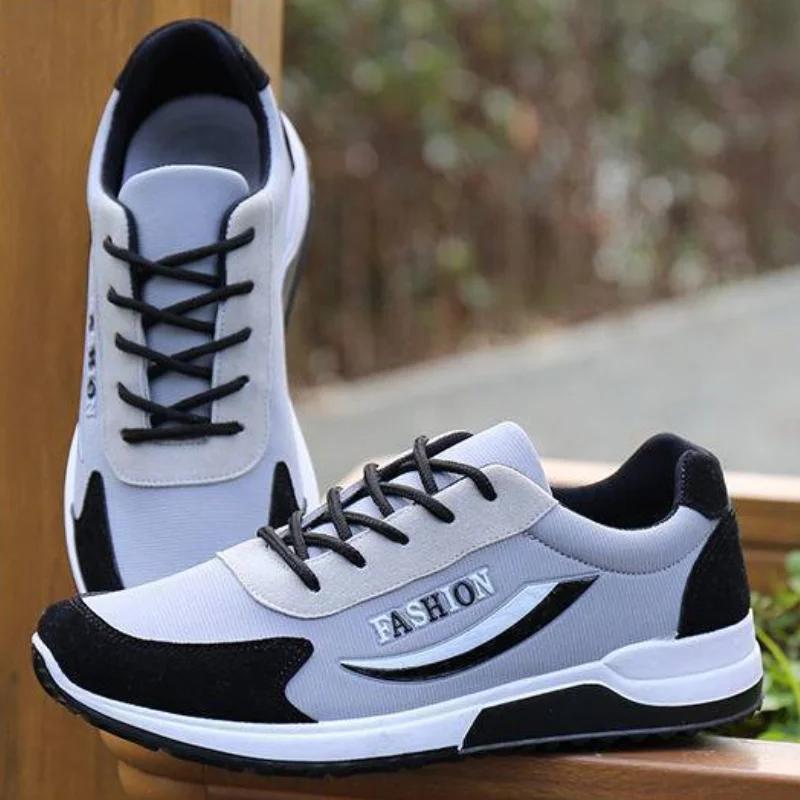 New Men's Sneakers Retro Running Shoes for Men Thick Bottom Patchwork Male Sports Shoes Trendy Sneakers Male  Hombre