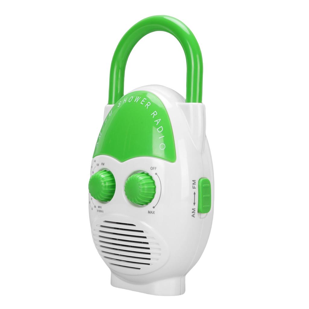 Portable Radio AM FM IPX5 Water Proof 500 MW Volume Adjustable Home Radio Green