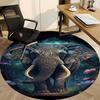 1pc Elephant Mandala Art Chair Carpet for Office, Soft Comfortable Mat For Office, Living Room, Bedroom, Machine Washable Carpet yy251112010