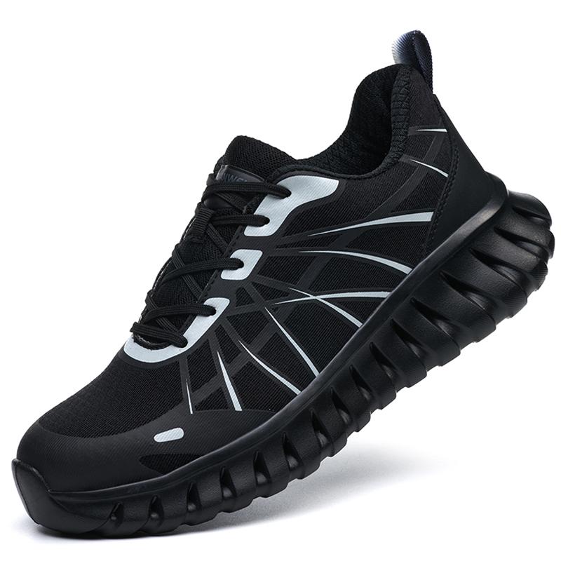 Pink Women'S Work Safety Shoes Anti-Smash Anti Puncture Work Sneakers Steel Toe Shoes Lightweight Comfort Protection Shoes New