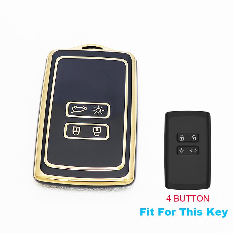 For Renault Kadjar Koleos Megane 4 Talisman Arkana Dacia Sandero Espace 5 Captur Tpu Shell Fob Holder Car Key Case Cover